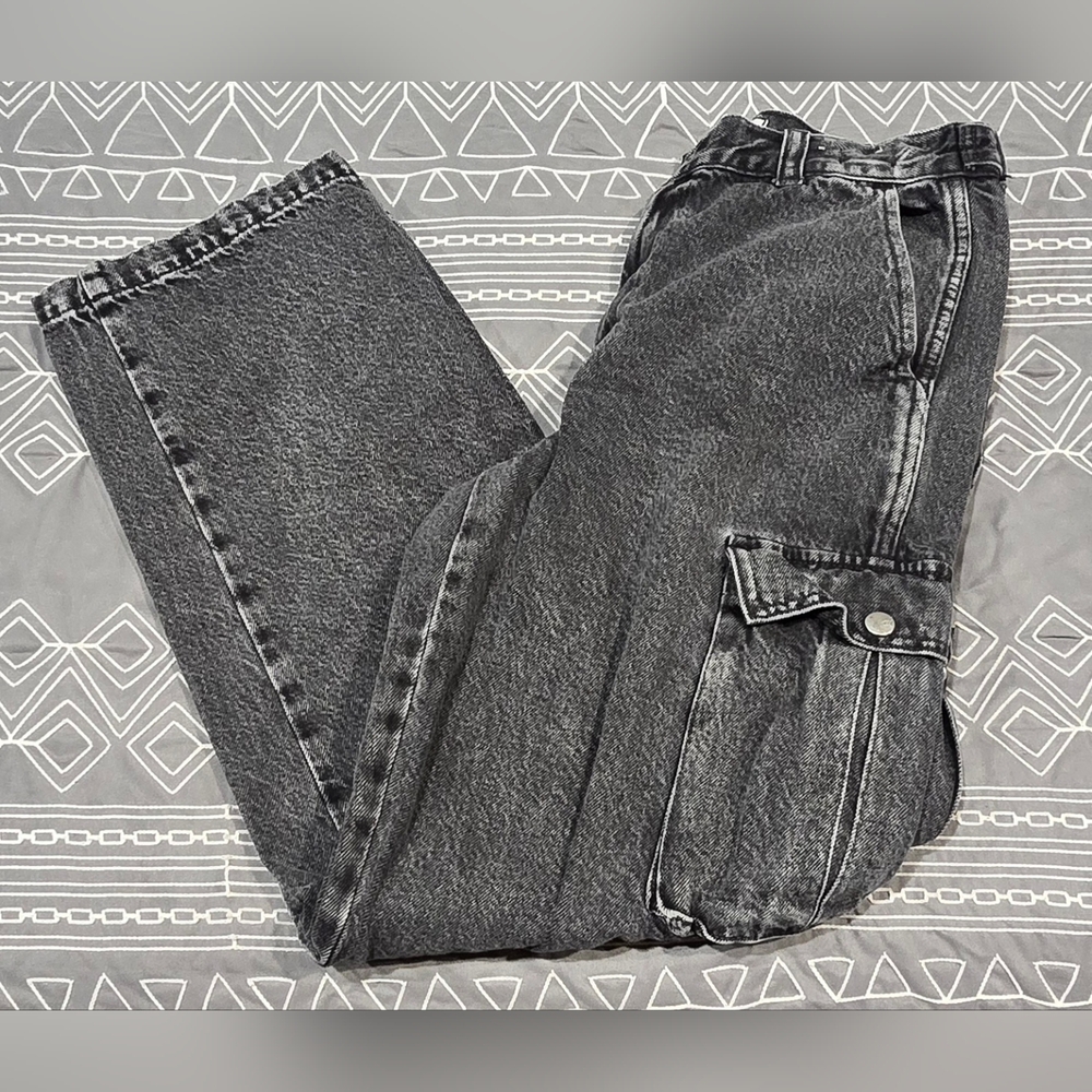Madewell Low Slung Black Cargo Jeans Size 27